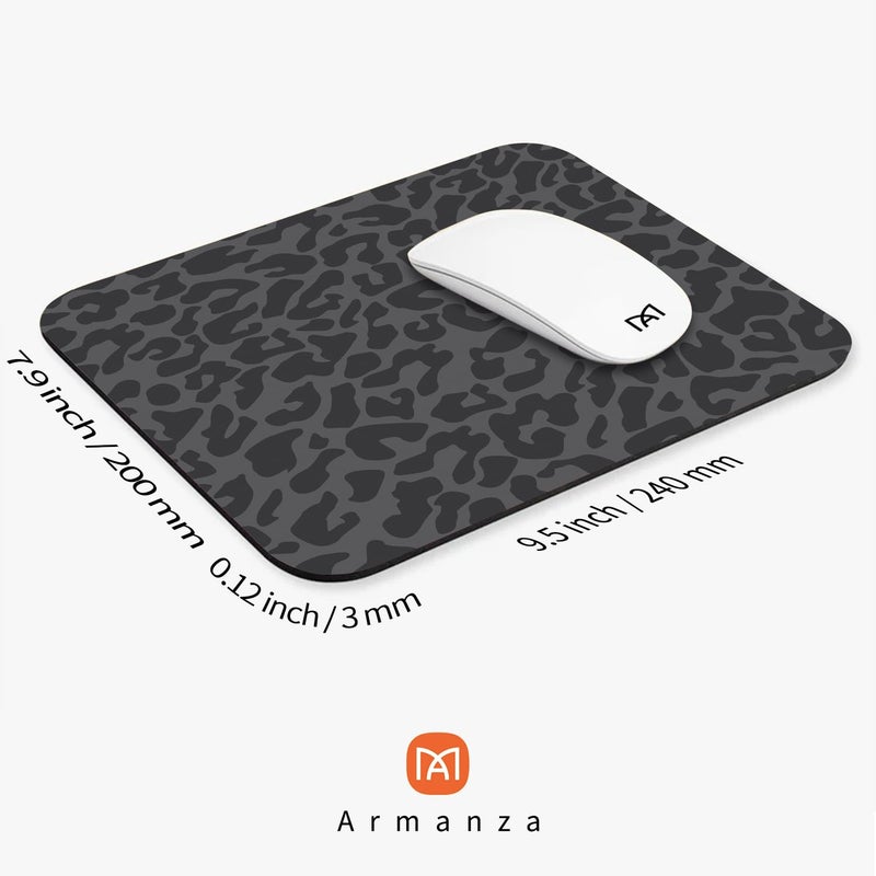 Armanza Square Mouse Pad Black Leopard,Personalized Premium-Textured Custom Mouse Mat Design,Washable Mousepad Lycra Cloth,Non-Slip Rubber Base Computer Mouse Pads for Wireless Mouse - Image 2